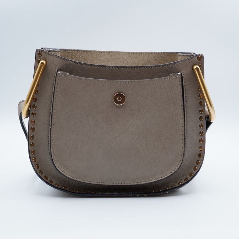 Chloe Grey Hudson Whipstitch Leather Shoulder Bag - Picture 8 of 8